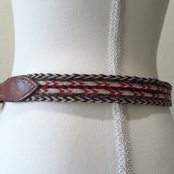 Rare Vintage VOGT Sterling & Ruby Horse Hair Western Belt main image 9